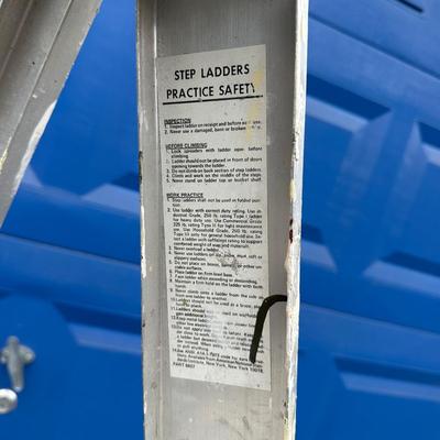 LOT 158G: Two Folding Metal Ladders