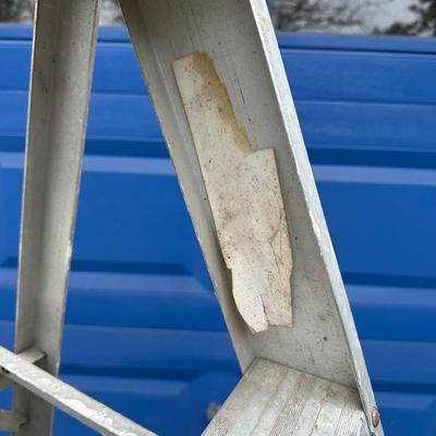 LOT 158G: Two Folding Metal Ladders