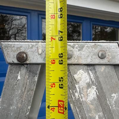 LOT 158G: Two Folding Metal Ladders