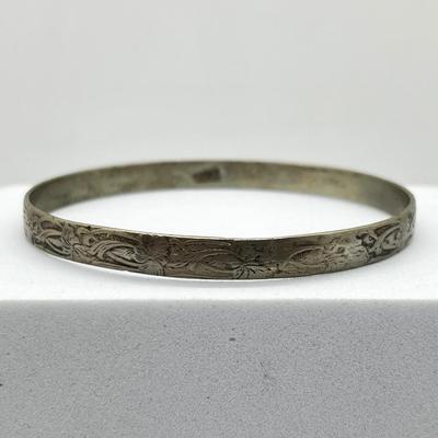 LOT 162J: 3 Vintage Sterling Silver Bangel Bracelets - Dane Craft and More - 39.2 Grams