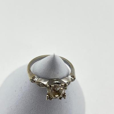 LOT 166J: 14K White Gold Diamond Engagement Ring - Size 7 - 3.5 GTW