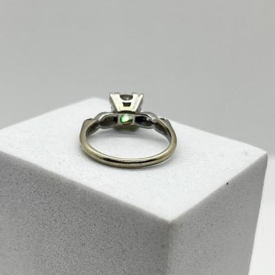 LOT 166J: 14K White Gold Diamond Engagement Ring - Size 7 - 3.5 GTW