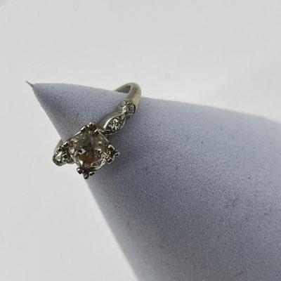 LOT 166J: 14K White Gold Diamond Engagement Ring - Size 7 - 3.5 GTW