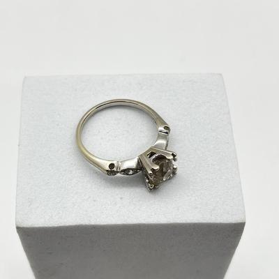 LOT 166J: 14K White Gold Diamond Engagement Ring - Size 7 - 3.5 GTW