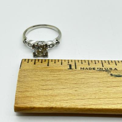LOT 166J: 14K White Gold Diamond Engagement Ring - Size 7 - 3.5 GTW