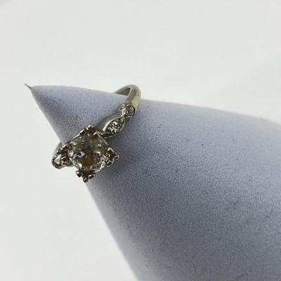 LOT 166J: 14K White Gold Diamond Engagement Ring - Size 7 - 3.5 GTW
