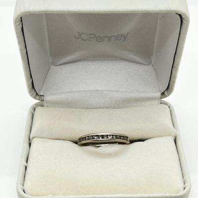 LOT 175J: 18K White Gold Channel Set Diamond Band - Size 7 - 1.7 GTW