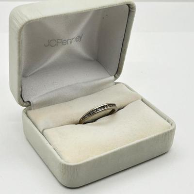 LOT 175J: 18K White Gold Channel Set Diamond Band - Size 7 - 1.7 GTW