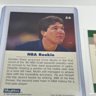 LOT 179J: Vintage NFL Football and NBA Basketball Cards - Shaquille O'Neal, David Robinson, Chris Mullen Rookie Cards, Michael...