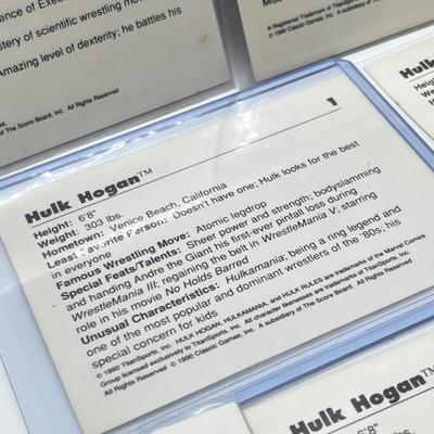 LOT 180J: Vintage Wrestling Cards: Jake the Snake, Bret the Hitman Hart, Macho Man Randy Savage, Hulk Hogan, Andre the Giant and More