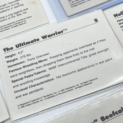 LOT 180J: Vintage Wrestling Cards: Jake the Snake, Bret the Hitman Hart, Macho Man Randy Savage, Hulk Hogan, Andre the Giant and More