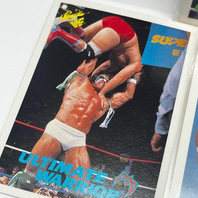 LOT 180J: Vintage Wrestling Cards: Jake the Snake, Bret the Hitman Hart, Macho Man Randy Savage, Hulk Hogan, Andre the Giant and More