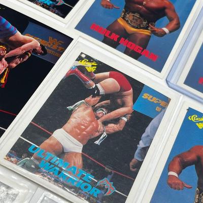 LOT 180J: Vintage Wrestling Cards: Jake the Snake, Bret the Hitman Hart, Macho Man Randy Savage, Hulk Hogan, Andre the Giant and More