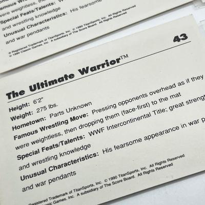 LOT 180J: Vintage Wrestling Cards: Jake the Snake, Bret the Hitman Hart, Macho Man Randy Savage, Hulk Hogan, Andre the Giant and More