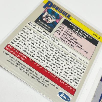 LOT 182J: Non-Sports Collectible Cards - GI Joe, Marvel Hologram - Spider-Man, Punisher, Ghost Rider