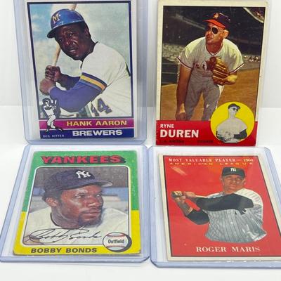LOT 184J: 1960s/70s Baseball Cards - Roger Maris, Hank Aaron and More