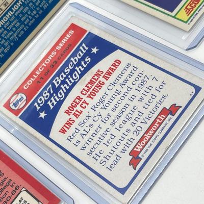 LOT 185J: 1980s Baseball Cards - Bo Jackson, Kirby Puckett, Roger Clemens, Daryl Strawberry Rookie Cards and More