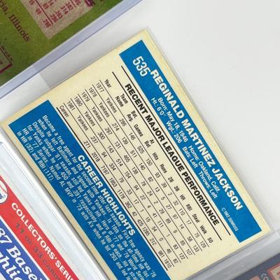 LOT 185J: 1980s Baseball Cards - Bo Jackson, Kirby Puckett, Roger Clemens, Daryl Strawberry Rookie Cards and More