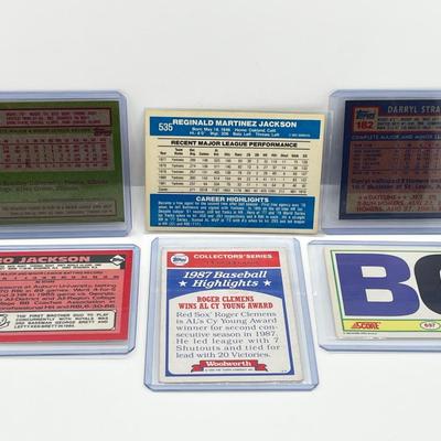 LOT 185J: 1980s Baseball Cards - Bo Jackson, Kirby Puckett, Roger Clemens, Daryl Strawberry Rookie Cards and More
