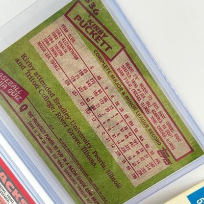 LOT 185J: 1980s Baseball Cards - Bo Jackson, Kirby Puckett, Roger Clemens, Daryl Strawberry Rookie Cards and More