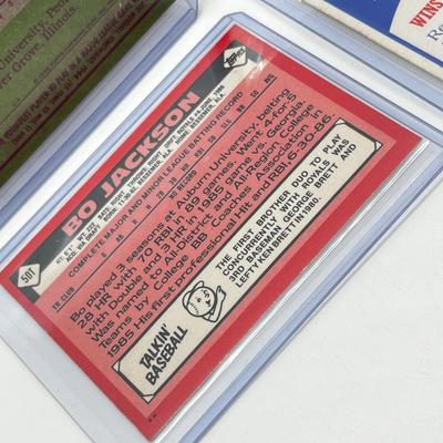 LOT 185J: 1980s Baseball Cards - Bo Jackson, Kirby Puckett, Roger Clemens, Daryl Strawberry Rookie Cards and More