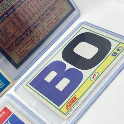 LOT 185J: 1980s Baseball Cards - Bo Jackson, Kirby Puckett, Roger Clemens, Daryl Strawberry Rookie Cards and More