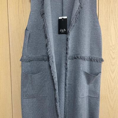 Joh Cashmere long Grey Vest New!