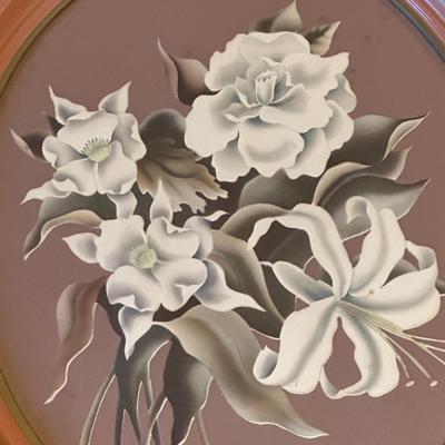 Pair of Turner Floral Prints in Oval Frames