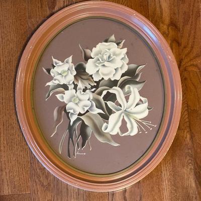 Pair of Turner Floral Prints in Oval Frames