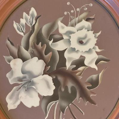 Pair of Turner Floral Prints in Oval Frames