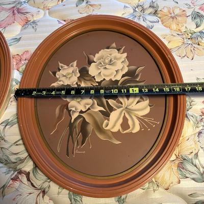Pair of Turner Floral Prints in Oval Frames