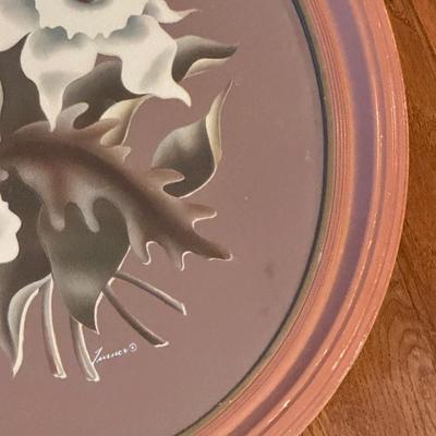 Pair of Turner Floral Prints in Oval Frames