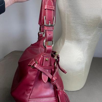 Dooney & Bourke Red Leather Tegan Handbag