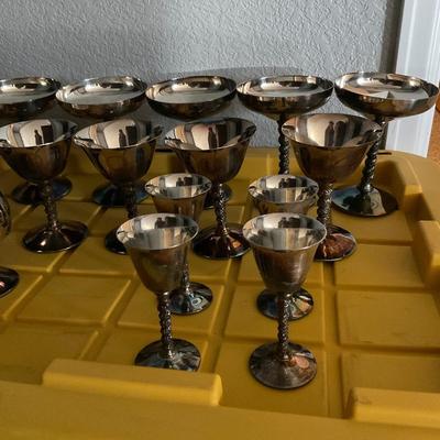 F.B.Rogers Silver Plate Made In Spain Goblets.
