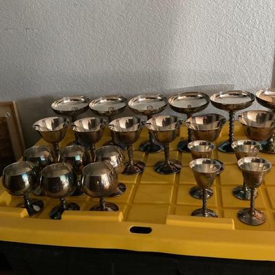 F.B.Rogers Silver Plate Made In Spain Goblets.