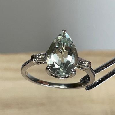 Prasiolite Sterling Silver Ring 8