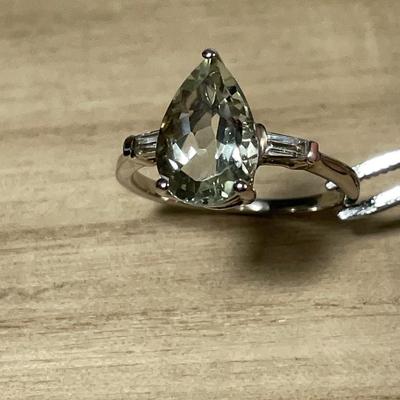 Prasiolite Sterling Silver Ring 8
