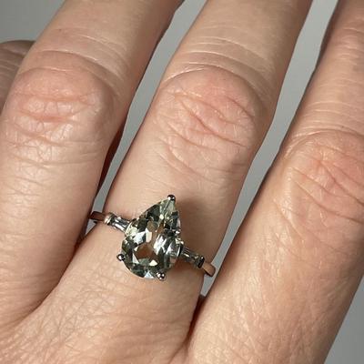 Prasiolite Sterling Silver Ring 8