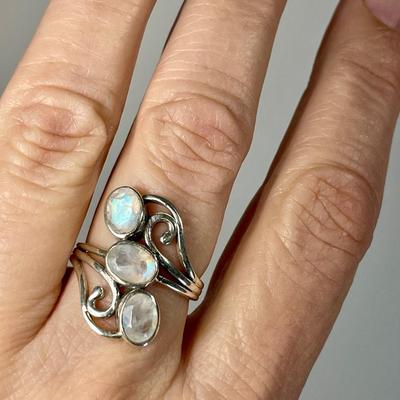 Moonstone Sterling Silver Ring 8