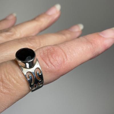 Garnet Sterling Silver Ring 9
