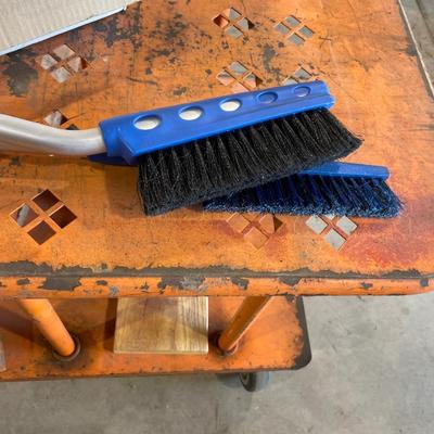 Lot 411 windshield scrapers, oil filters, carburtator repair kit,oversized load sign