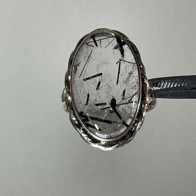 Rutilated Quartz Sterling Ring 8