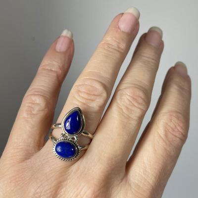 Lapis Sterling Silver Ring 8