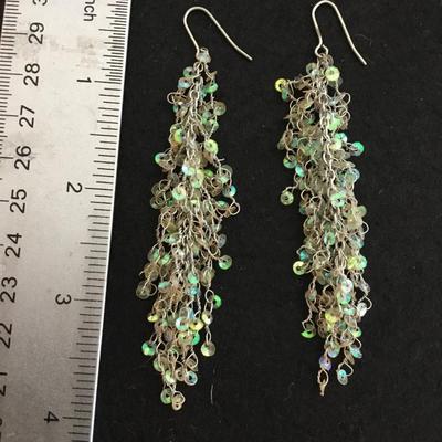 Vintage, flapper, sequin style earrings