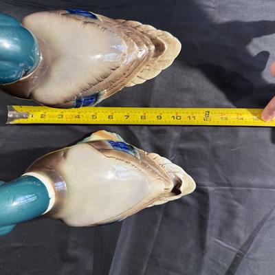 Lot of Duck Figurines and a Frames Duck Print