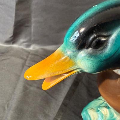 Lot of Duck Figurines and a Frames Duck Print