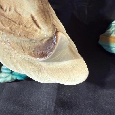 Lot of Duck Figurines and a Frames Duck Print