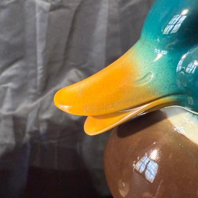 Lot of Duck Figurines and a Frames Duck Print