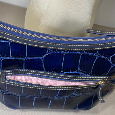 New! Dooney & Bourke Collins Croco Leather Handbag