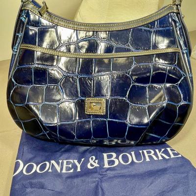 New! Dooney & Bourke Collins Croco Leather Handbag